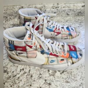 Nike Blazer Mid Patchwork Mens Size 9.5 Shoes Athletic Retro Sneaker
